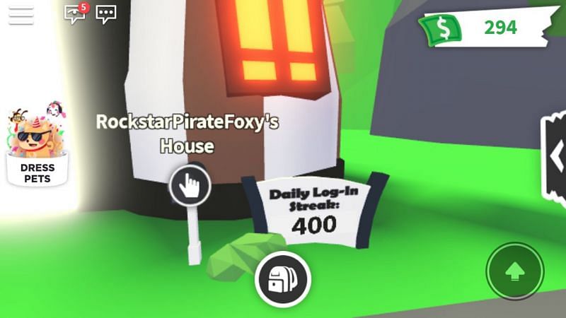 A player's Adopt Me! login streak. (Image via Roblox Corporation)